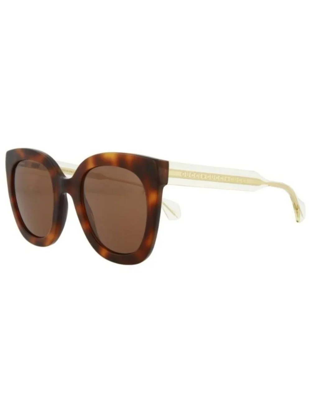 New Gucci Womens Cat Eye Havana Crystal Brown Fashion Designer Sunglasses
